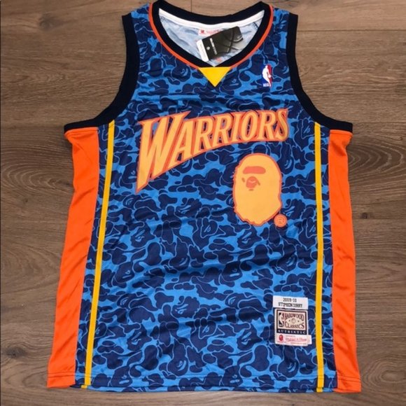 warriors bape jersey